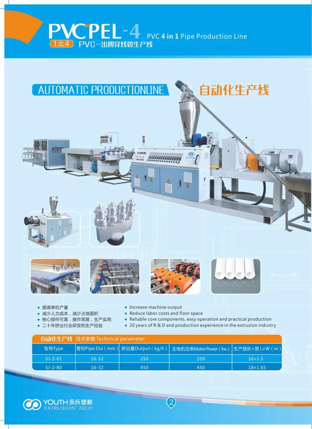 High Quality PVC Pipe Making Machine for 16-450mm Plastic Extrusion Machine