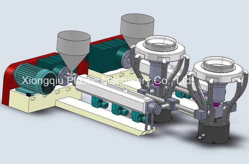 Double Extruder Double Die Head Co-Extrusion Film Blowing Machine