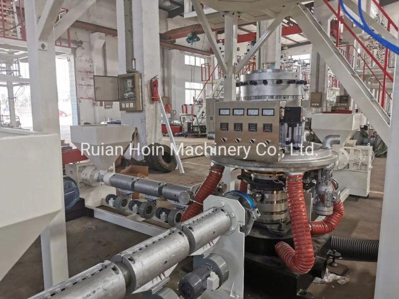 1500mm LDPE HDPE Three Layer Coextrusion Film Blowing Machine with Rotary Die Head