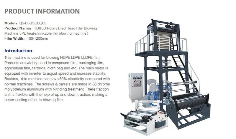 QS-A65 LDPE Film Blowing Machine