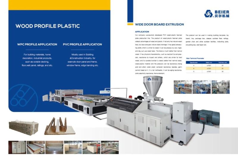 Plastic Extruder- Wood (WPC) PE/PP/PVC Window Profile/Board/Wall Panel/Edge Banding/Sheet/ Pipe Extrusion Production Line