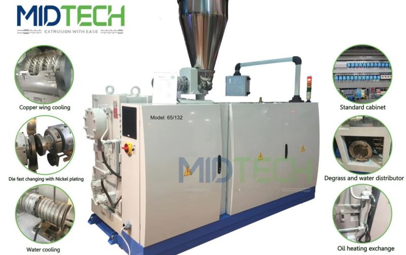 PVC Conical Twin Screw Extruder/Sjz 65/132 Pipe Extruder