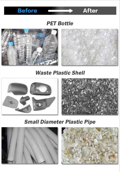 High Efficiency Various Plastic Rubbish Pet Bottles Crushing Machine