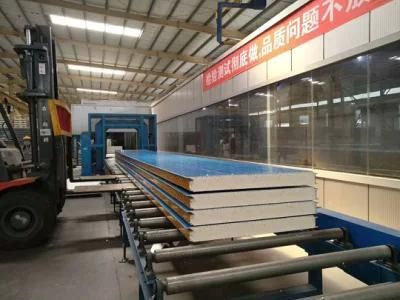 Jxcyj 12.5*1.5 (2+2) Economic Discontinuous Polyurethane Sandwich Panel Production Line