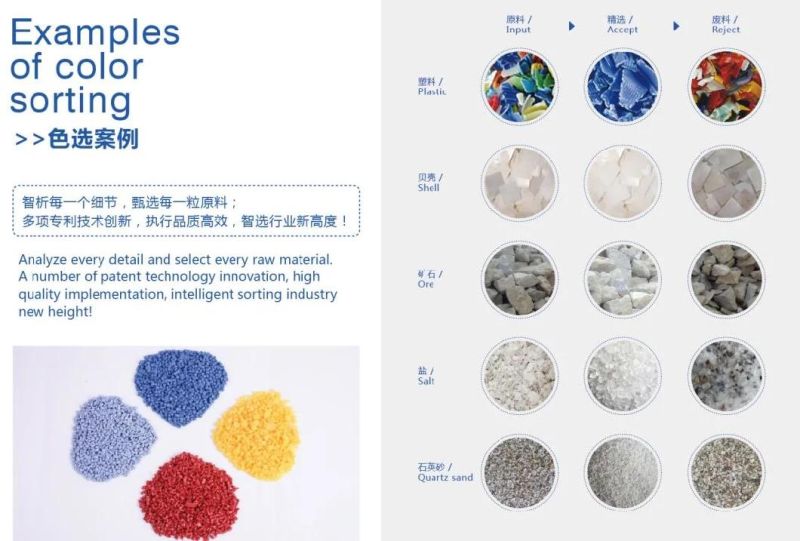 Plastic Bottle Flakes Colour Sorter Machine for Sorting Plastic Lids