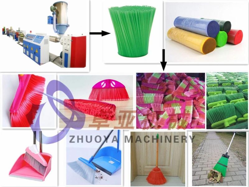 Pet/PP Synthetic Plastic Filament Bristle Fiber Yarn Extruder Machine for Broom and Brush