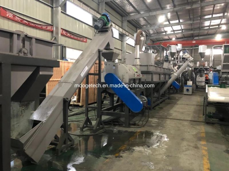 PE PP Bottle HDPE Barrel Waste Lump Washing Plant / Plastic Bottle Crushing Recycling Machine