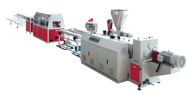 Conical Twin Screw Extruder Plastic PVC Interior Wall Panel Board Extrusion Production Line with Complete Setup Blade Cutter