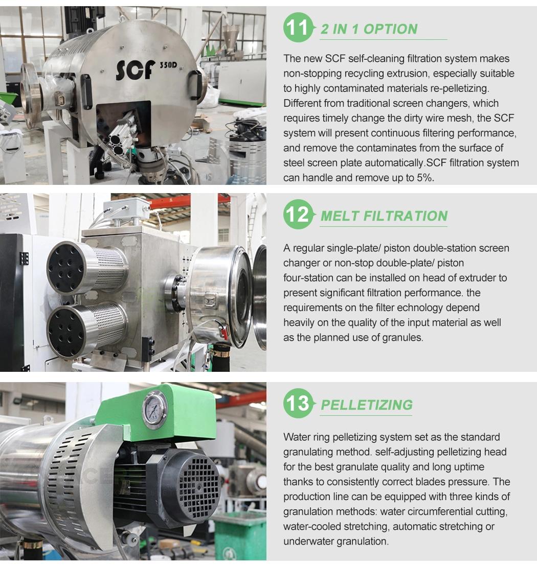 Ate (028) Adjustable Plastic Recycling Line Machine