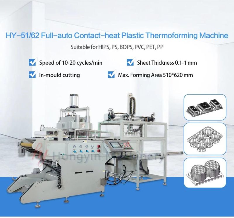 High Speed Automatic Plastic Thermoforming OPS Clear Food Box Making Machine