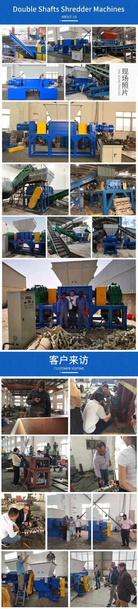 Plastic Shredder and Crusher for Waste Plastic PP/PE/PVC/TPU Blocks/Lumps/Single Shaft Shredder for Waste Plastic From Molding Machine/Pet Blocks Shredder