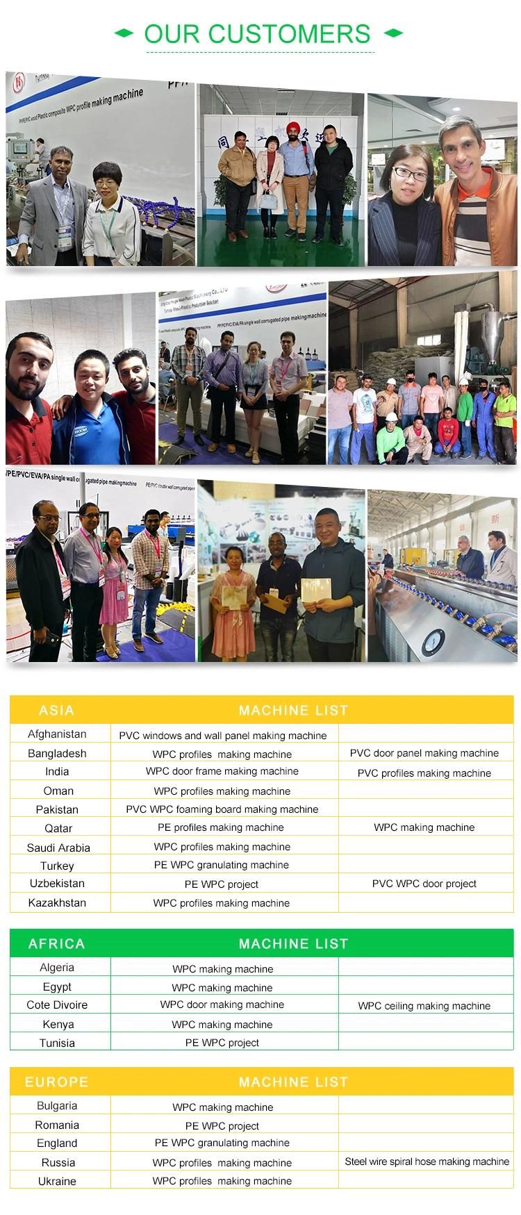 WPC Plastic Wood Door & PVC Door Frames Making Production Machine Line Turn Key Project WPC Production Machine Line