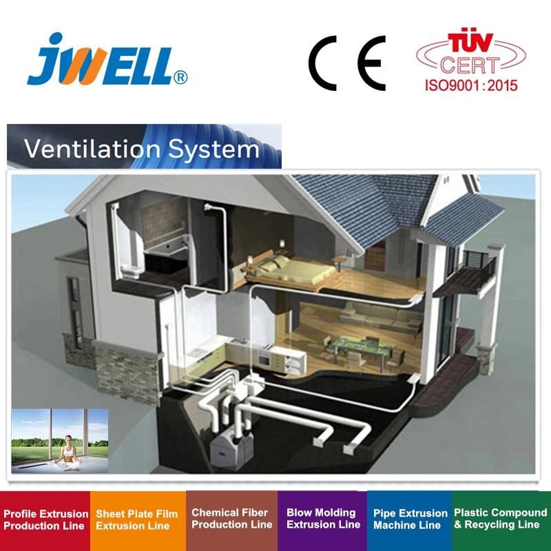 Jwell PE160 Dwc Corrugated PE Pipe Machine (OD 63mm 75mm 90mm 110mm) for Air Ventilation