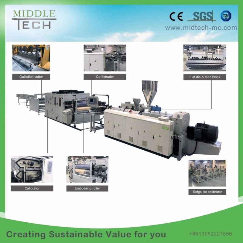 Plastic PVC/UPVC+PMMA/ASA+PC/PP Corrugated/Glazed Tile /Bamboo Roof/Foaming Wave Roofing Sheet/Foam Board Extrusion Making Machine Price