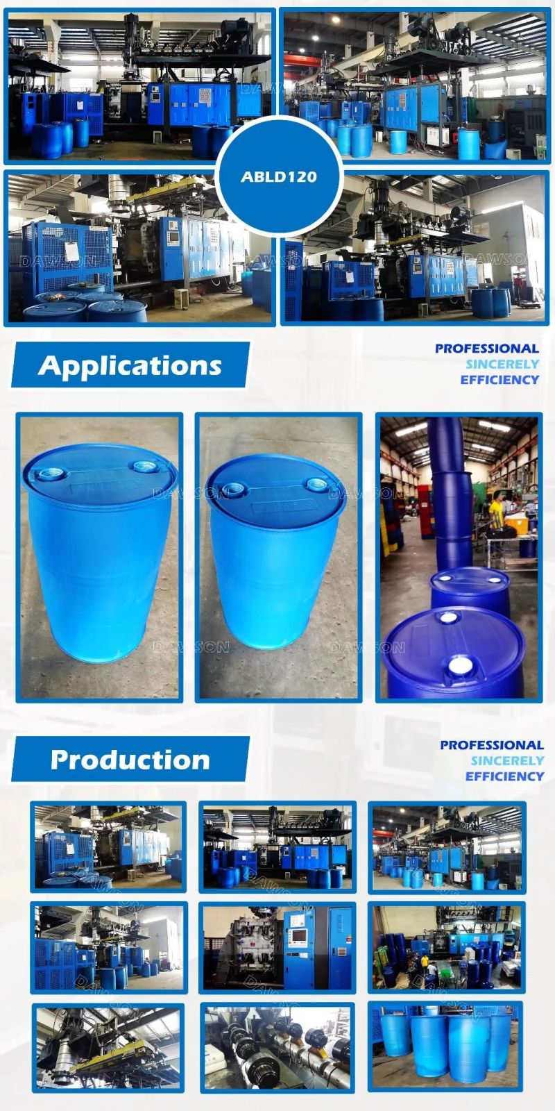 200L 210L 250L Accumulation Type Plastic Blower Machine