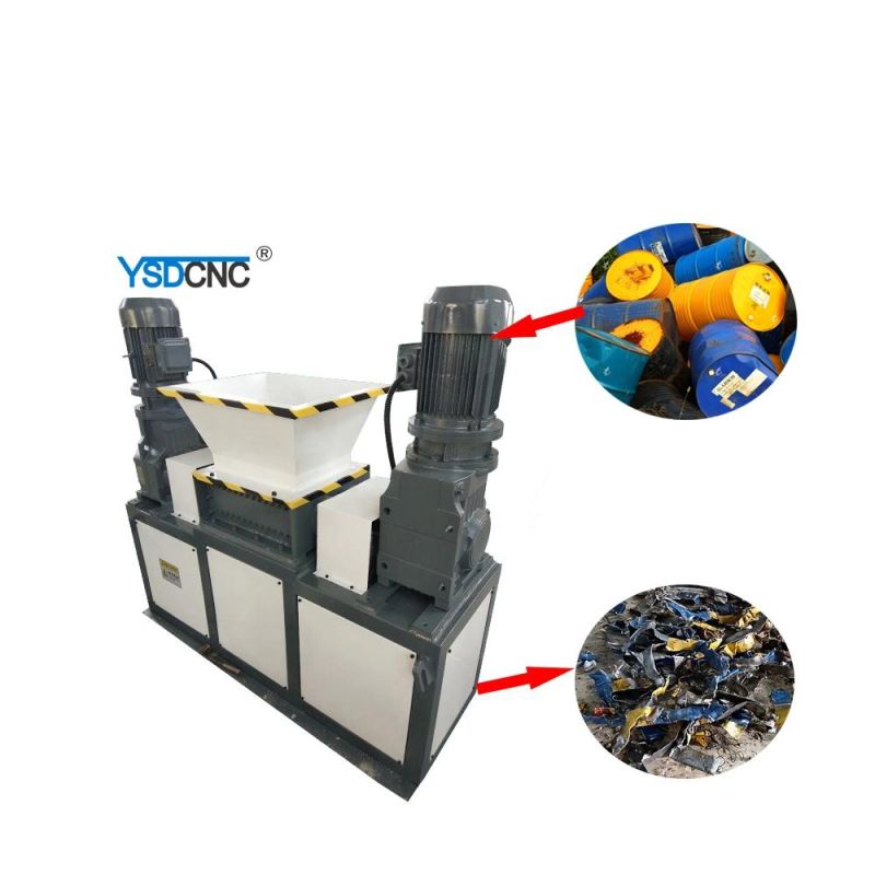 Double Shaft Plastic Metal Rubber Tire Waste Electronic Scrap Shredder Machine