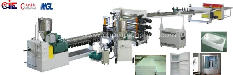 ABS / HIPS / PMMA Board Extruder Machine Extrusion Line