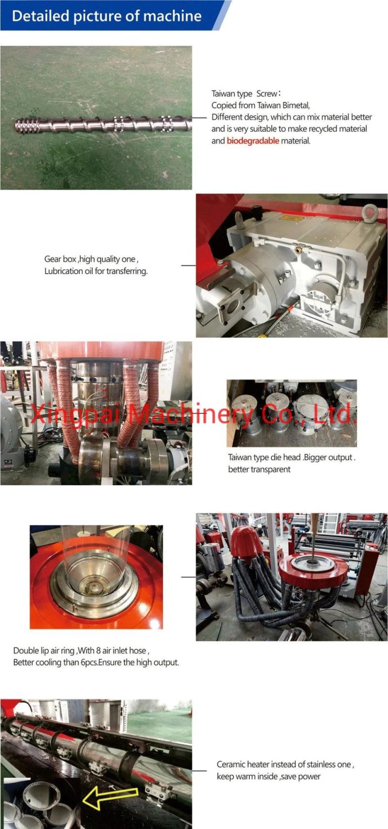 ABA Three Layer PE Blowing Machine Agriculture Film Extruder Price