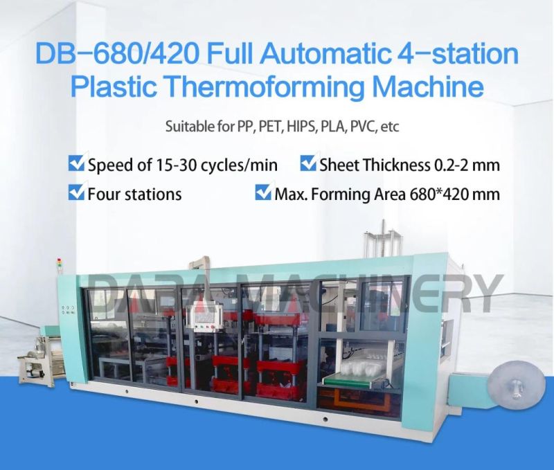 Full Automatic Thermoforming Machine 4 Station Forming Good Price Machine