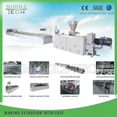 PVC/PE Window Profile Making Machine Plastic Extruder