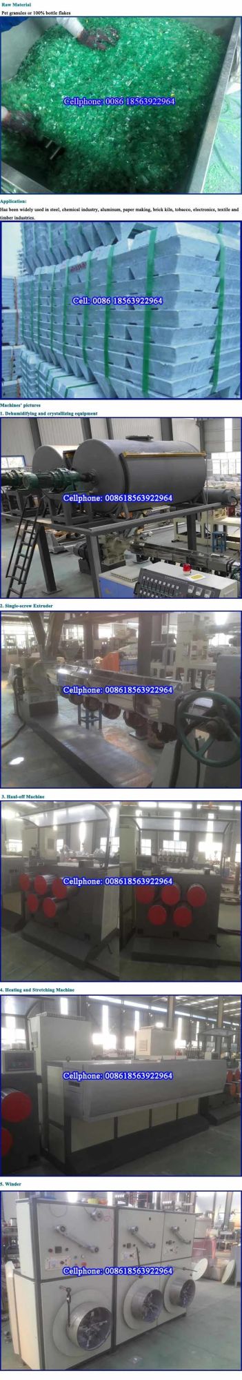 Pet Slitting Strap Making Machine 300kg/H