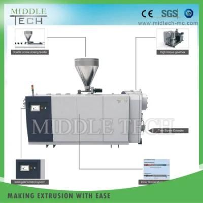 Plastic SPVC/PVC/WPC Pipe/Granules Process Conical Twin Screw Extruder Machine