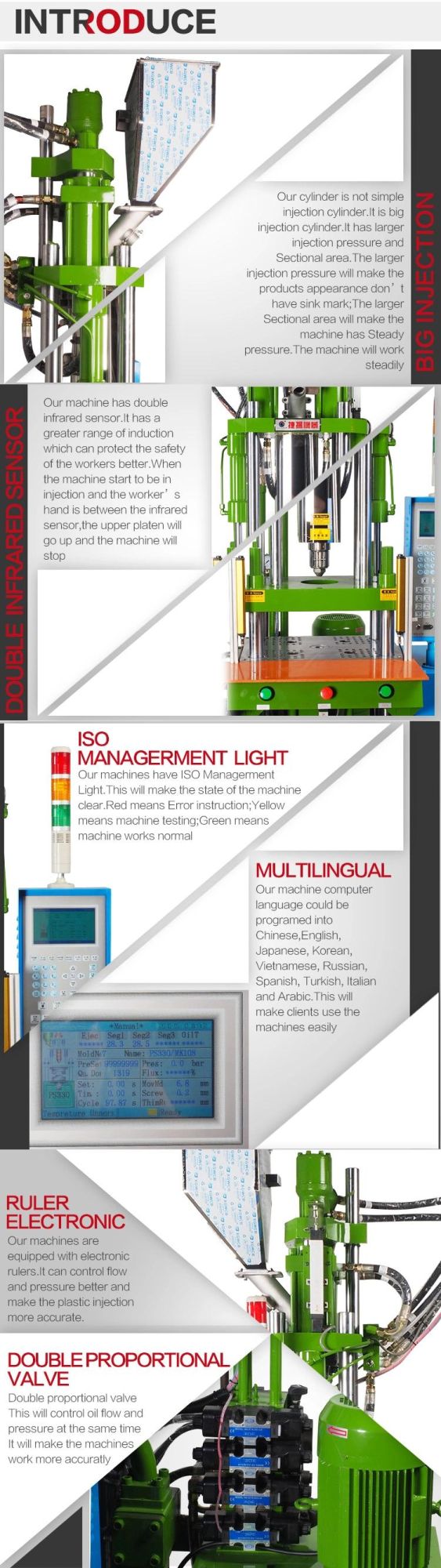 45ton Energy Saving Injection Plastic Molding Machine for LED Light Modules