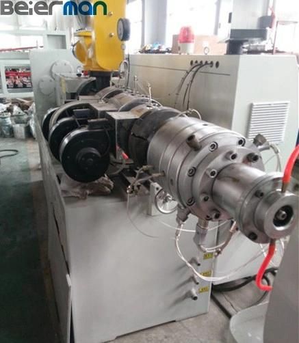 Sjsz-50/105 Conical Twin Screw Extruder for Plastic PVC CPVC UPVC WPC Pipe Profile Making with Horizontal Gearbox