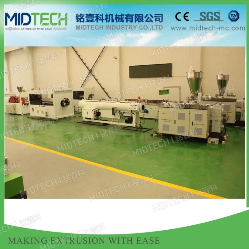 2021 Plastic WPC/PVC/SPVC/PE/PP Conical Twin Screw Die Face Hot Cutting Granulation/Pelletizing Pipe&Profile&Pallet Granulator Making Machine Price