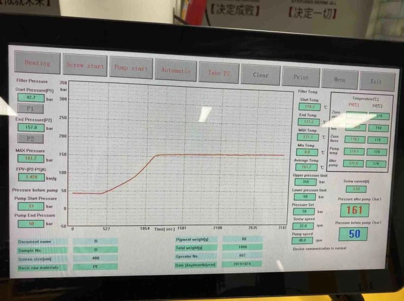 Xh-431 Fpv Filter Pressure Value for PP PE Masterbatch