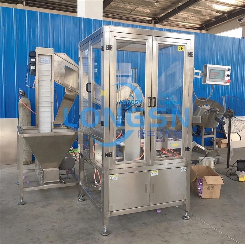 Automatic Induction Aluminum Foil Bottle Cover Cap Inserting Lining Machine