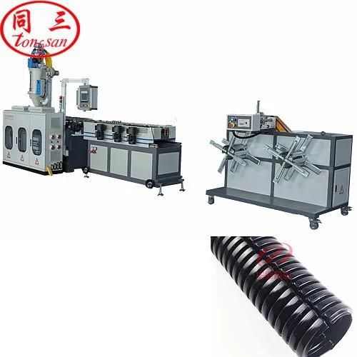 PP PE PVC EVA PA Nylon Flexible Spiral Single Wall Corrugated Conduit Pipe Making Machine Factory