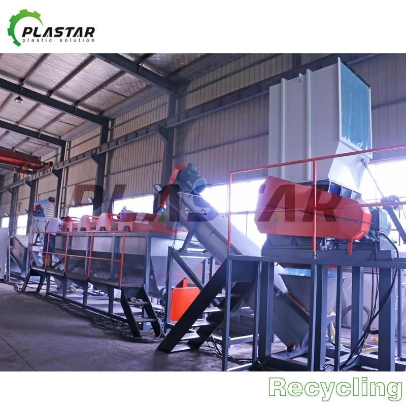 300kg/H 500kg/H 1000kg/H 2000kg/H PE PP Plastic Recycling Machine/Film Washing Line