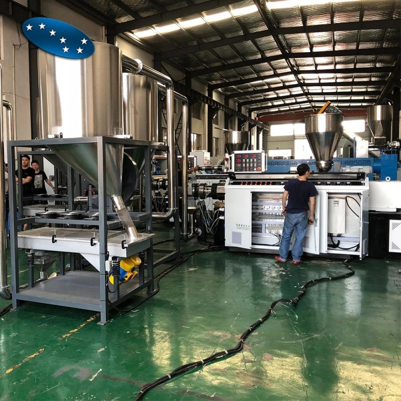 Made in China Twin Screw Design Plastic Pellet Production PVC Granulating Machine