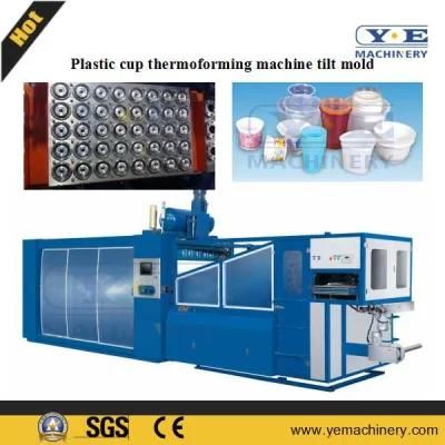 Plastic Cup Making Machine for PP/PS/Pet Material with Stacking