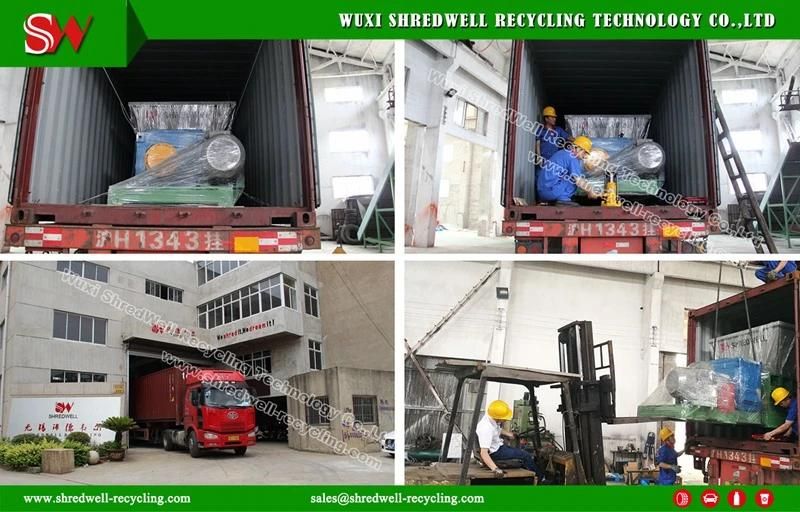 Twin Shaft Hard Disk/PCB/Printer Shredding Machine for Used E-Waste Recycling