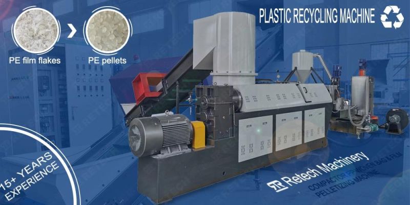 Plastic Pelletizer Machine LDPE PP PE HDPE Film Granulating Line