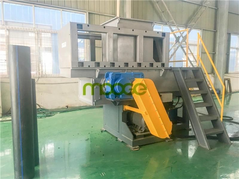 PVC HDPE Pipe Single shaft plastic shredder for SA Market