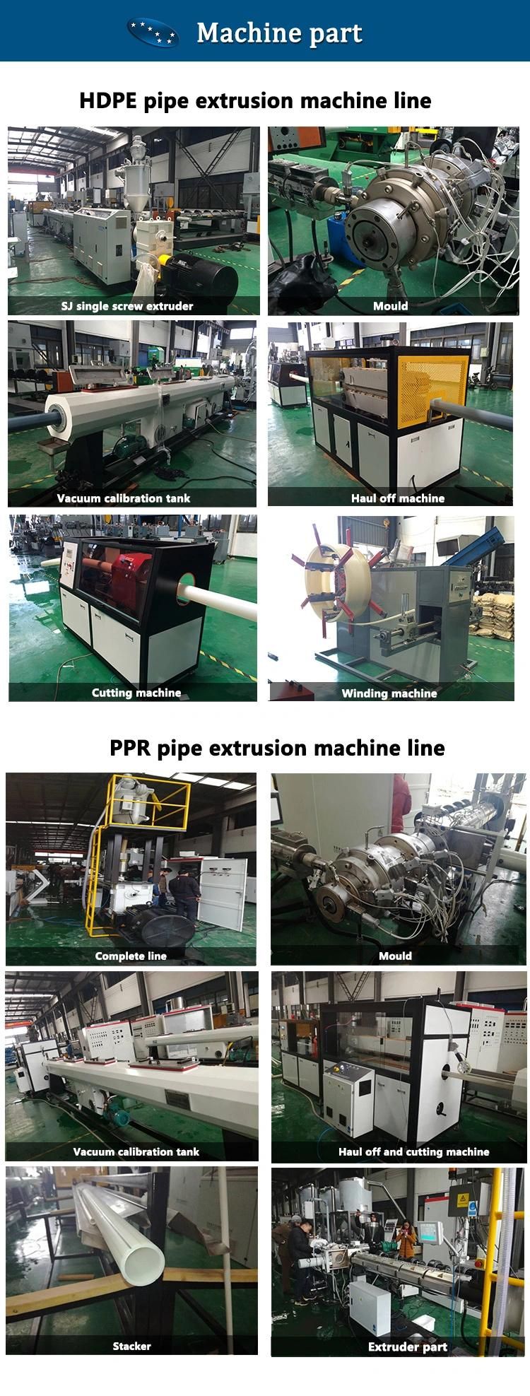 China Famous HDPE LDPE PE PVC Pipe Extrusion Machine Manufacturer