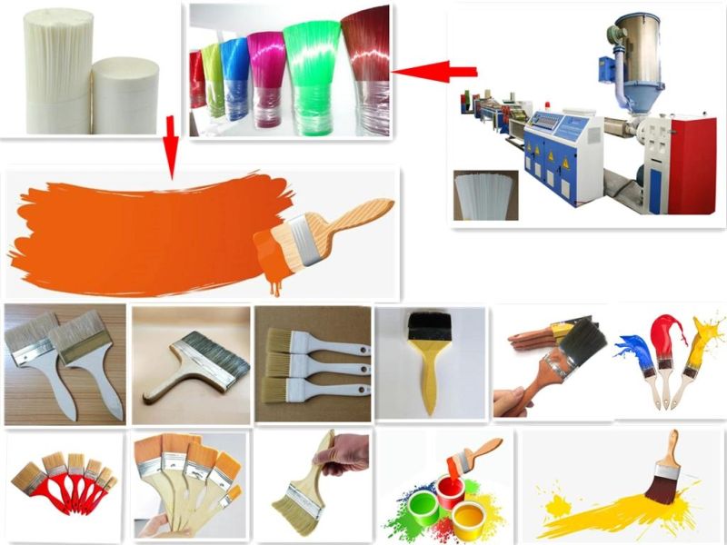 Pet/PBT Hollow/Solid/Tapered Monofilament Extrusion and Drawing Machine for Paint Brush Bristles