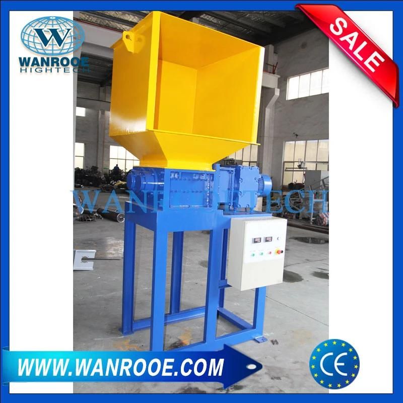 Double Shaft Waste DV/DV/Hard Drive Plastic Metal Paper Wood Fabric Leaf Msw Industry Waste E-Waste Small Mini Shredder Machine