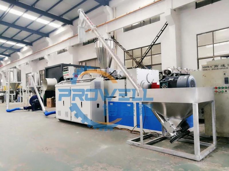 PVC Powder Hot Cut Granulator PVC Granules Making Machine Double Screw Extruder Pelletizing Machine