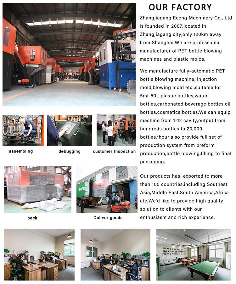 High Efficiency 4 Cavity 6000bph Full Automatic Water Pet Plastic Bottle Blow/ Blowing/ Making Machine Price for Sale