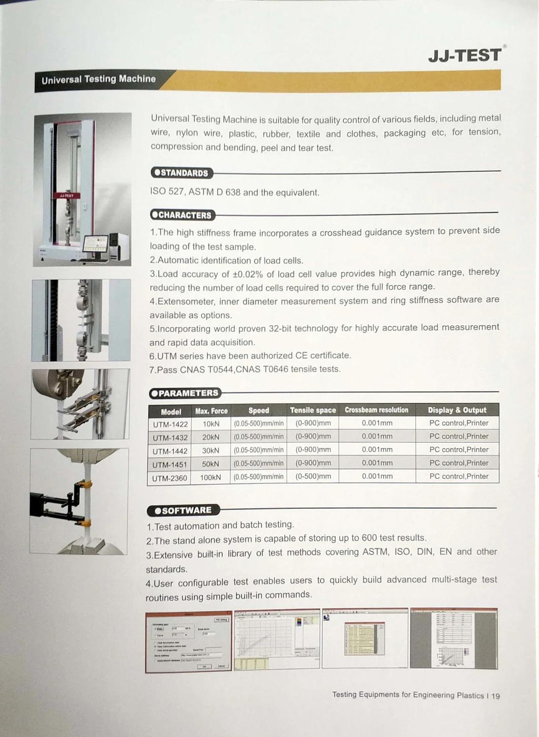 50n-100kn Universal Testing Machine/ Tensile Tester