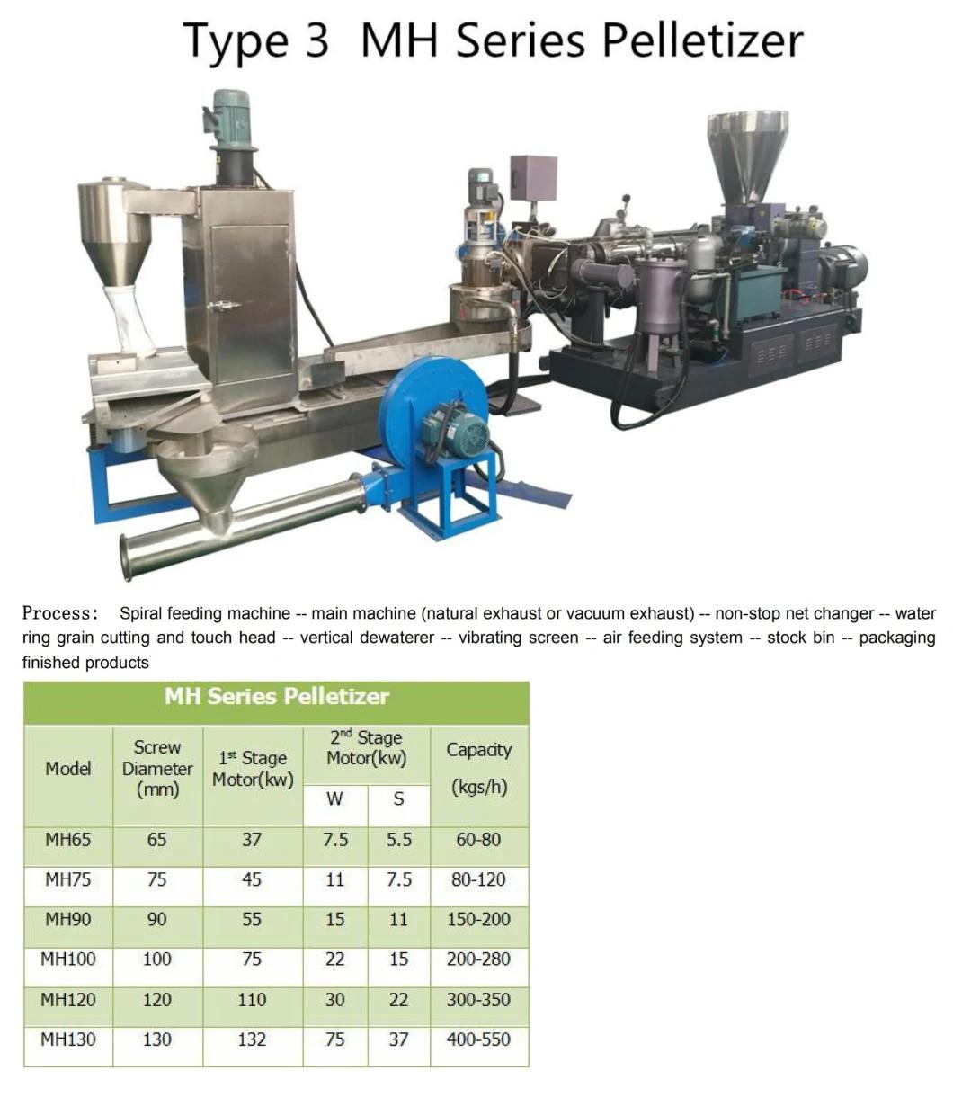 Reliable Supplier PP PE Pet Washing Strand Pelletizer Recycling Machine