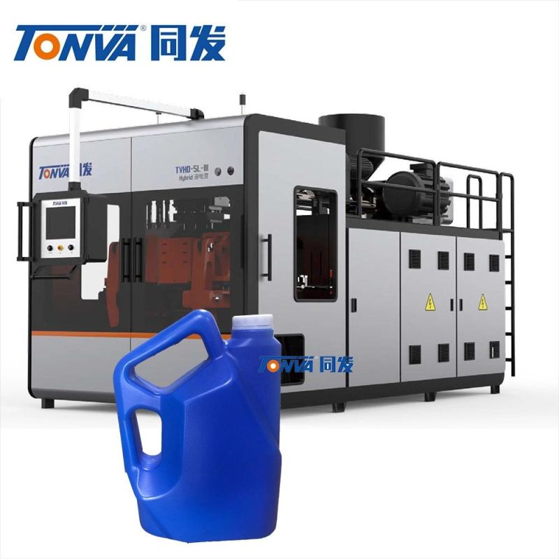 5L to 12L Engine Oil Jerrycan Bottle with View Stripe Line Production on Tonva Blow Machine Fully Automatic