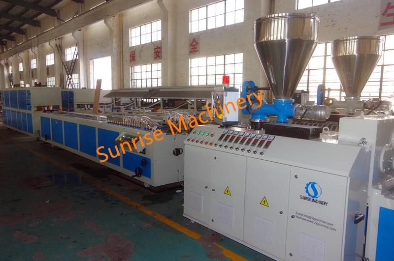 Plastic PVC Wall Panel Ceiling Gutter Cable Trunking Window and Door Frame Corner Bead Profile Machine WPC Decking Profile Extrusion Production Making Machine