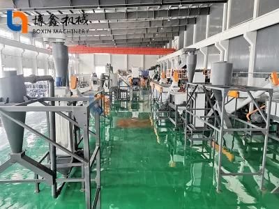 Hard Plastic Pet PP PE HDPE LDPE BOPP Waste Bottles Flakes Crushing Washing Dewatering ...