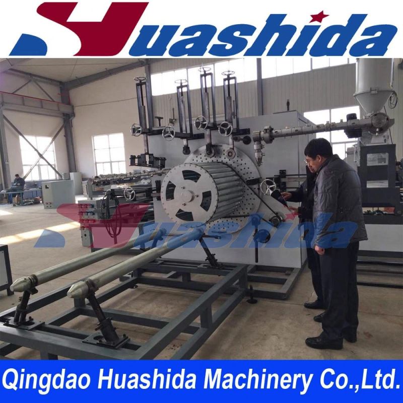 Plastic Corrugated Pipe Extruder HDPE Steel Reinforced Pipe Extrusion Line