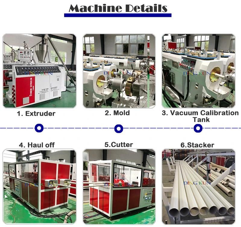 Automatic PVC Plastic Pipe Production Machine Line / Extrusion Machine